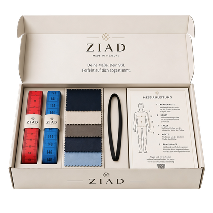 ZIAD Aufmaßpaket mit Stoffmustern und Maßband